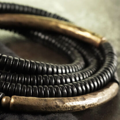Ebony Wood Copper Balance Multilayered Bracelet - 图片 10