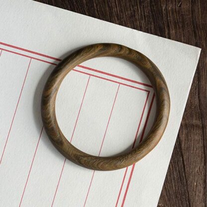 Buddha Stones Tibetan Small Leaf Red Sandalwood Ebony Green Sandalwood Protection Bracelet Bangle - 图片 24