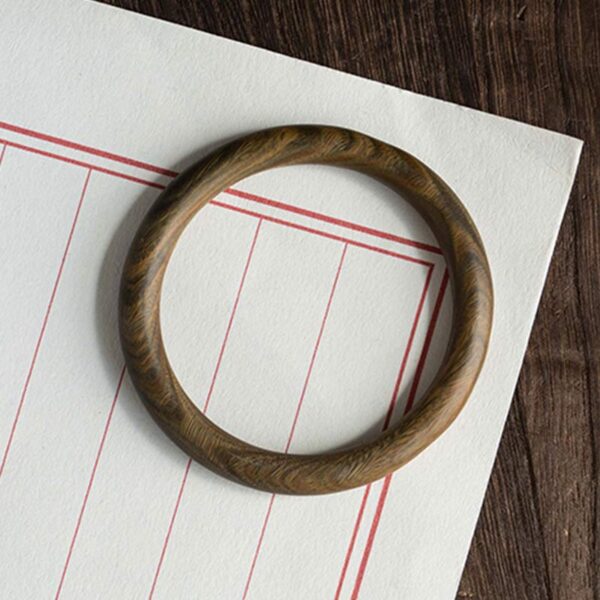 Buddha Stones Tibetan Small Leaf Red Sandalwood Ebony Green Sandalwood Protection Bracelet Bangle - 图片 24