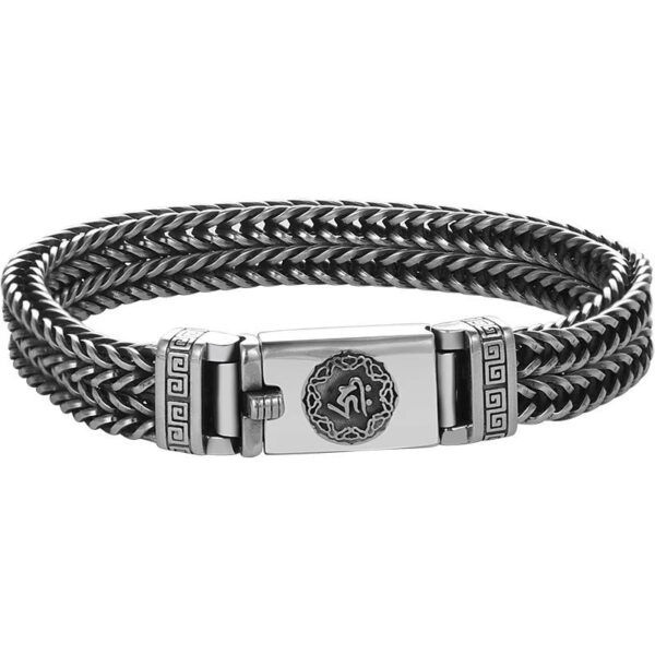 Om Mani Padme Hum Purity Peace Braid Style Bracelet - 图片 5
