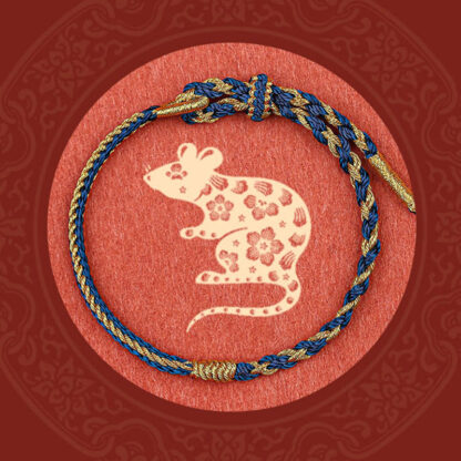 Buddha Stones Handmade Chinese Zodiac Rabbit Rooster Rat Horse Dragon Protection Braid String Bracelet - 图片 12
