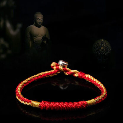 Buddha Stones Tibetan Handmade Braid Luck String Protection Bracelet - 图片 3