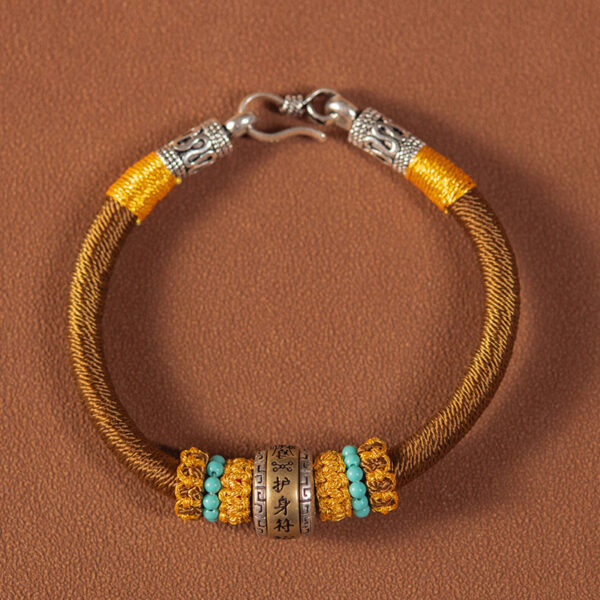 Handmade Tibetan Amulet King Kong Knot Luck Protection Braided Bracelet - 图片 6