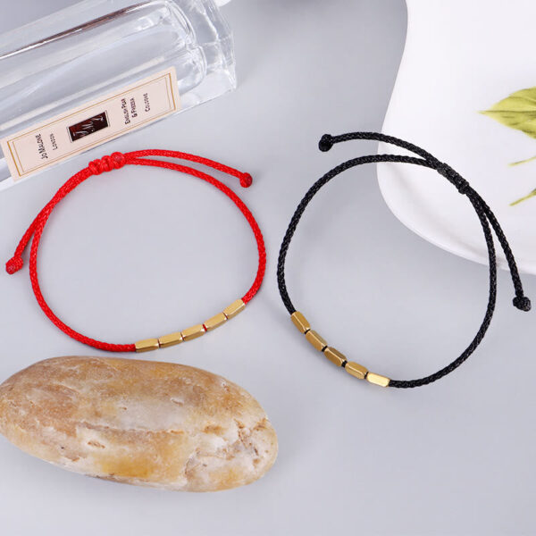 Handcrafted Copper Bead Protection Braided String Bracelet - 图片 9