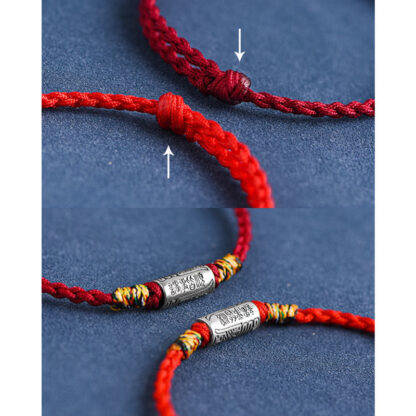 Handcrafted 925 Sterling Silver Everything Goes Well Design Protection Strength Bracelet Anklet - 图片 18