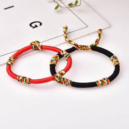 Buddha Stones Tibetan Handmade Colorful King Kong Knot Lucky Protection Braid String Bracelet - 图片 14