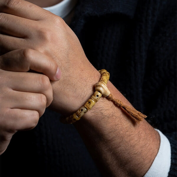 Tibetan Yak Bone The Lord Of The Corpse Forest Keep Away Evil Spirits Bracelet - 图片 5