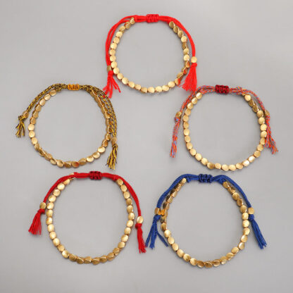 Buddha Stones Tibetan Copper Beads Healing Luck Bracelet - 图片 12