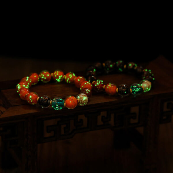 Luminous Liuli Glass Bead Luck Fluorescent Bracelet - 图片 4