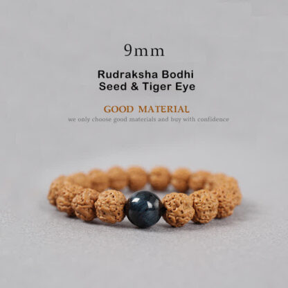Buddha Stones Tibet Rudraksha Bodhi Seed Dzi Bead Amber Turquoise Wealth Bracelet - 图片 10