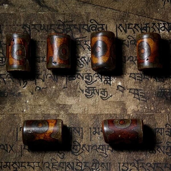 Tibetan Yak Bone Dzi Bead Turquoise Keep Away Evil Spirits Bracelet - 图片 10
