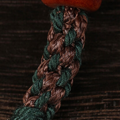 Handmade Tibetan Silver 925 Sterling Silver Zakiram Goddess of Wealth Camel Bone Protection Braided Bracelet - 图片 9