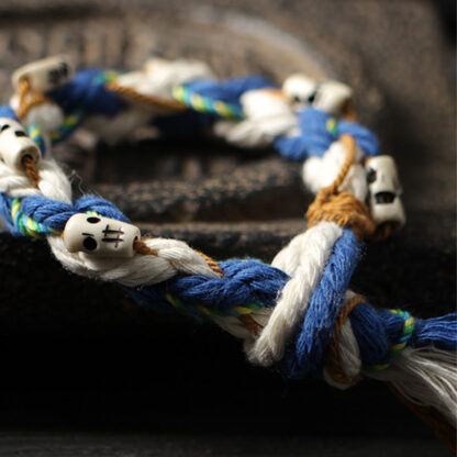 Buddha Stones Tibetan Zakiram Goddess of Wealth Bead Engraved Handmade Luck Bracelet - 图片 4