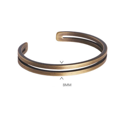 Buddha Stones Rustic Copper Luck Viking Cuff Bracelet - 图片 18