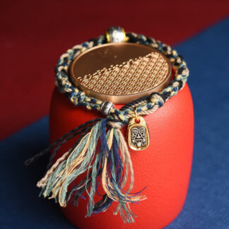 Zakiram Goddess of Wealth Om Mani Padme Hum Peace Handmade Bracelet