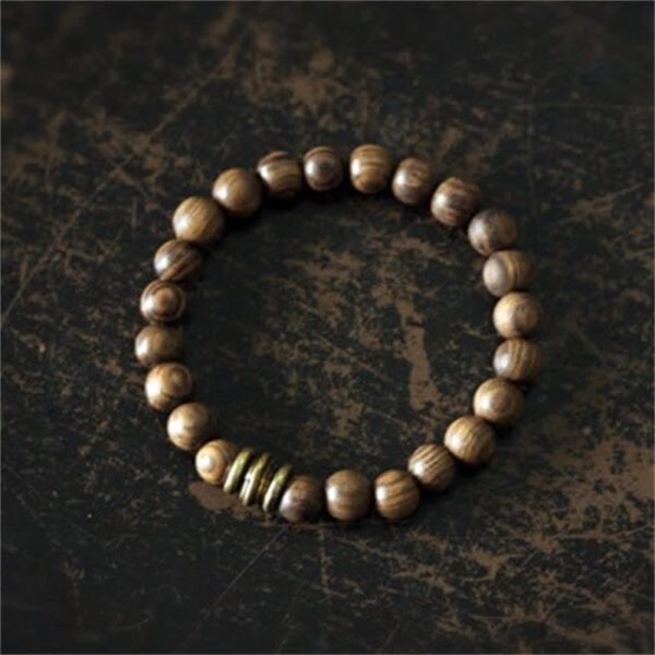 Buddha Stones Tibetan Sandalwood Protection Bracelet - 图片 3