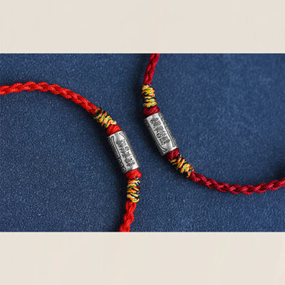 Handcrafted 925 Sterling Silver Everything Goes Well Design Protection Strength Bracelet Anklet - 图片 23