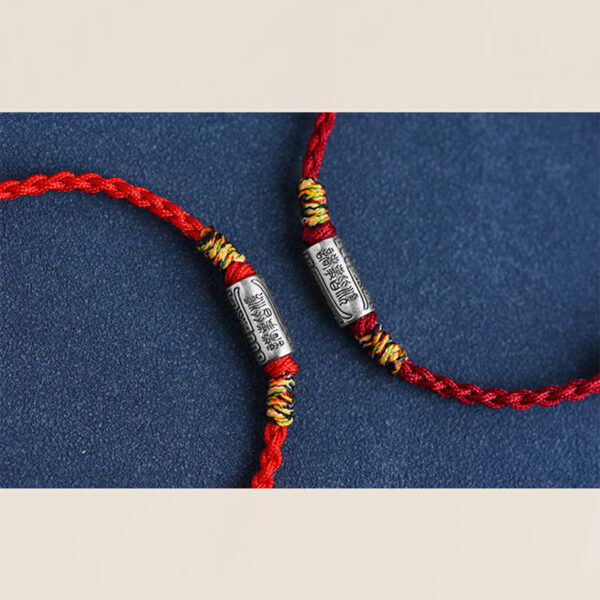 Handcrafted 925 Sterling Silver Everything Goes Well Design Protection Strength Bracelet Anklet - 图片 23