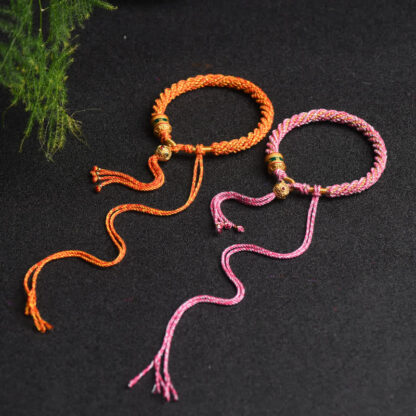 Buddha Stones Tibetan Handmade Luck Prayer Wheel Bead Charm Weave Colorful String Bracelet - 图片 18