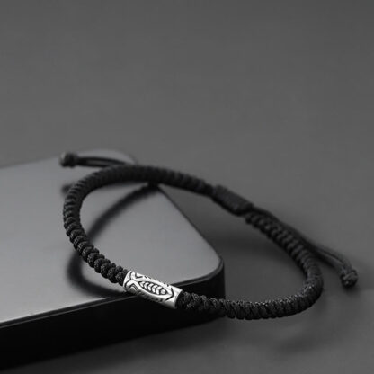 Tibet Koi Fish Wealth Black String Bracelet - 图片 3