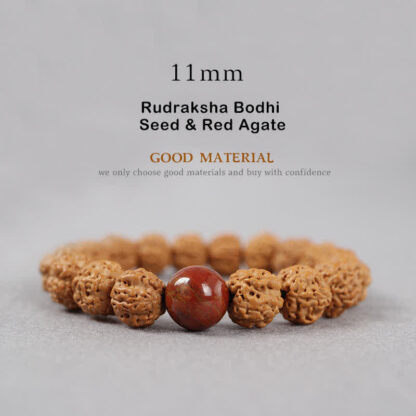 Buddha Stones Tibet Rudraksha Bodhi Seed Dzi Bead Amber Turquoise Wealth Bracelet - 图片 21
