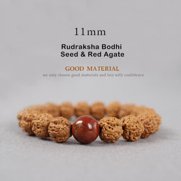 Buddha Stones Tibet Rudraksha Bodhi Seed Dzi Bead Amber Turquoise Wealth Bracelet - 图片 21