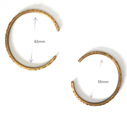 Buddha Stones Simple Design Copper Wealth Cuff Bracelet - 图片 14