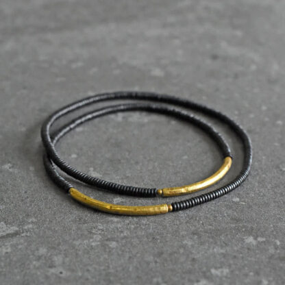 Ebony Wood Copper Balance Multilayered Bracelet - 图片 7