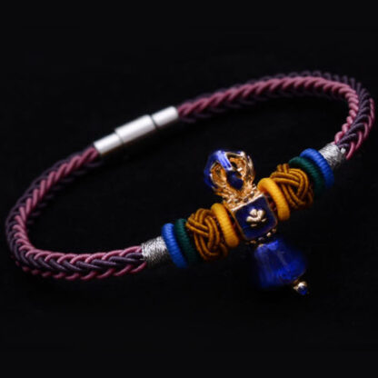 Buddha Stones Tibetan Handmade Dorje Vajra Strength Eight Threads String Bracelet - 图片 10