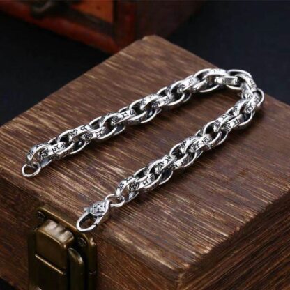 Tibetan Om Mani Padme Hum Carved Amulet Creativity Bracelet - 图片 4