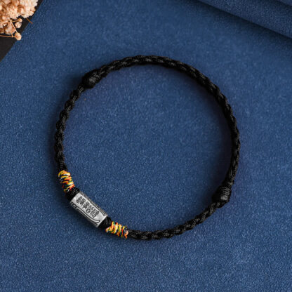 Handcrafted 925 Sterling Silver Everything Goes Well Design Protection Strength Bracelet Anklet - 图片 27