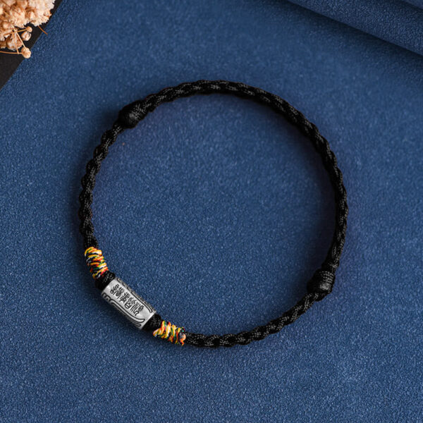 Handcrafted 925 Sterling Silver Everything Goes Well Design Protection Strength Bracelet Anklet - 图片 27