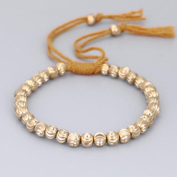 Tibetan Handmade Copper Bead Luck String Bracelet - 图片 8