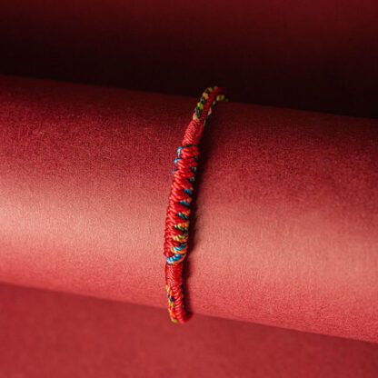 Buddha Stones Handmade Five Color Thread Protection Bracelet - 图片 3
