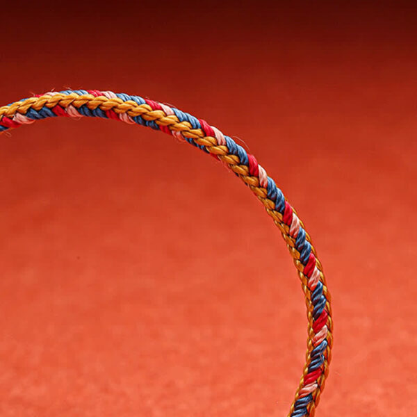 Buddha Stones Handmade Dunhuang Color Luck Braid String Bracelet - 图片 5