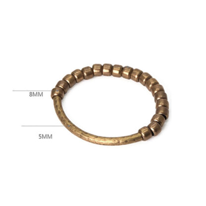 Simple Design Copper Brass Bead Luck Wealth Bracelet - 图片 12