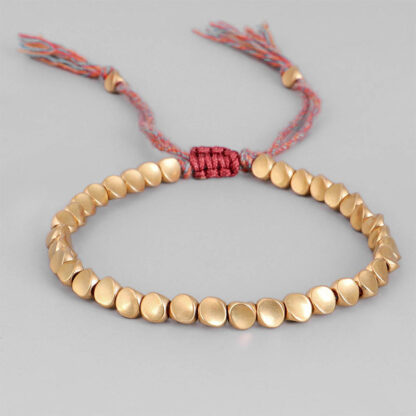 Buddha Stones Tibetan Copper Beads Healing Luck Bracelet - 图片 2