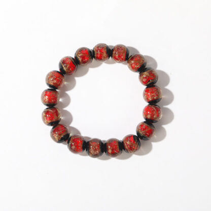 Tibetan Classic Liuli Glass Bead Luck Wealth Bracelet - 图片 6