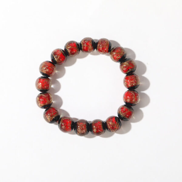 Tibetan Classic Liuli Glass Bead Luck Wealth Bracelet - 图片 6