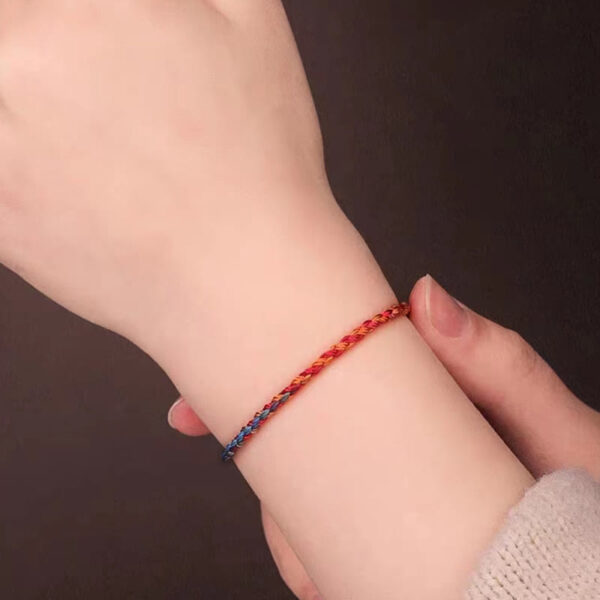 Handcrafted Luck Colorful Rope Child Adult Bracelet - 图片 5