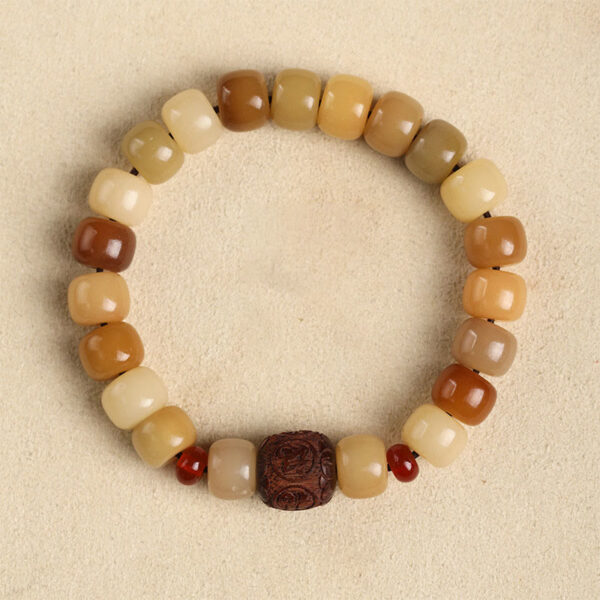 Natural Bodhi Seed The Lord of the Corpse Forest Om Mani Padme Hum Wisdom Bracelet - 图片 5