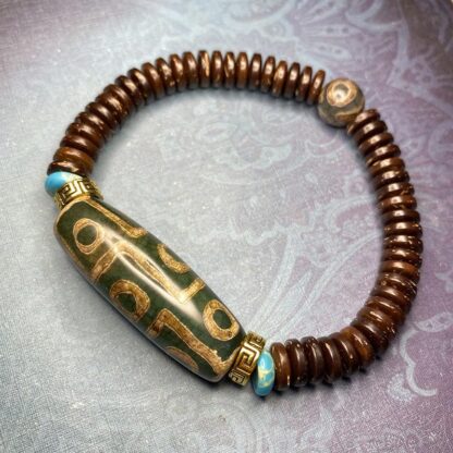 Buddha Stones Tibetan Nine-Eye Dzi Bead Wealth Bracelet - 图片 3