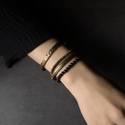 Buddha Stones Vintage Lava Rock Copper Support Bracelet - 图片 3