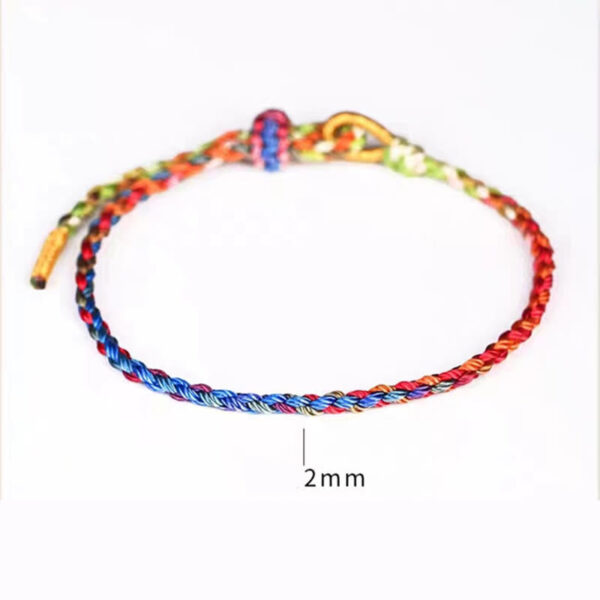 Handcrafted Luck Colorful Rope Child Adult Bracelet - 图片 7