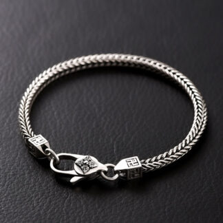 Tibetan Double Dorje Vajra Swastika Spiritual Power Chain Bracelet