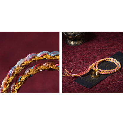 Buddha Stones Tibetan Handmade Luck Colorful String Single Double Wrap Braided Bracelet - 图片 5