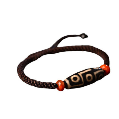 Buddha Stones Tibetan Nine-Eye Dzi Bead Prosperity String Bracelet - 图片 8