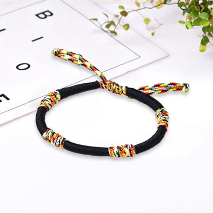 Buddha Stones Tibetan Handmade Colorful King Kong Knot Lucky Protection Braid String Bracelet - 图片 12
