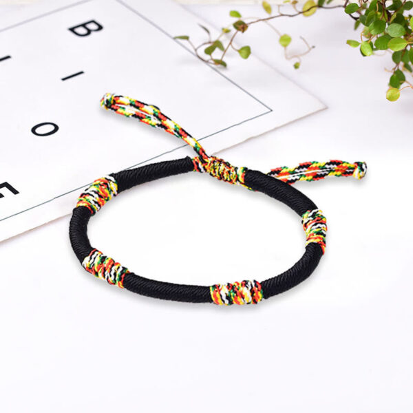 Buddha Stones Tibetan Handmade Colorful King Kong Knot Lucky Protection Braid String Bracelet - 图片 12