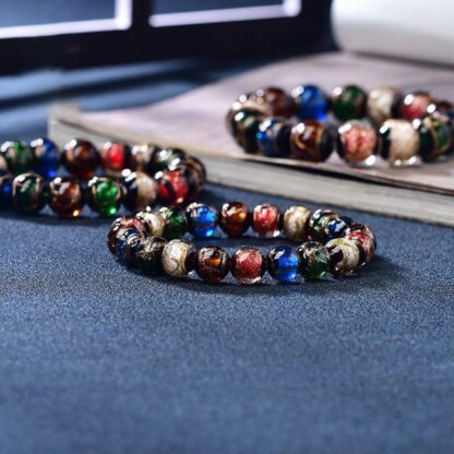 Colorful Liuli Glass Bead Luck Bracelet - 图片 5